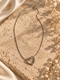 Silver Open Heart Necklace