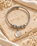 Ασημί Βραχιόλι Crystal Charm