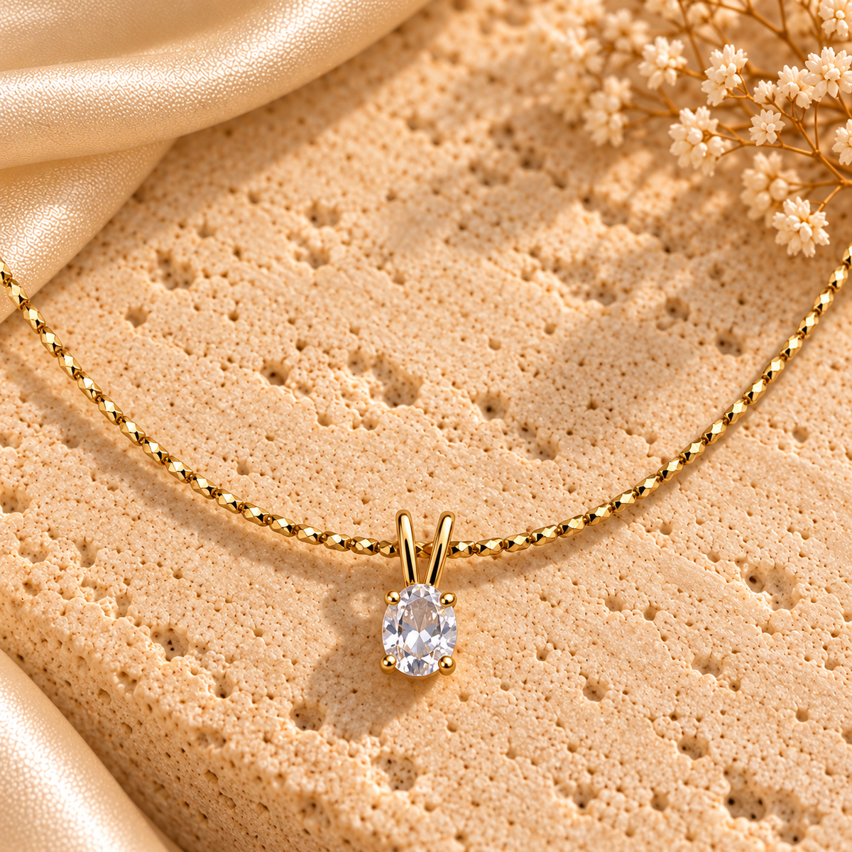 Χρυσό Τσόκερ Solitaire Glow