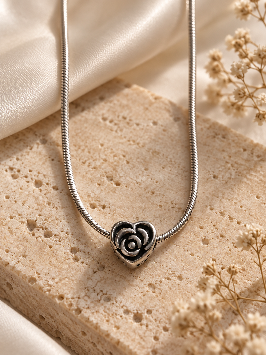 Rose Heart Necklace