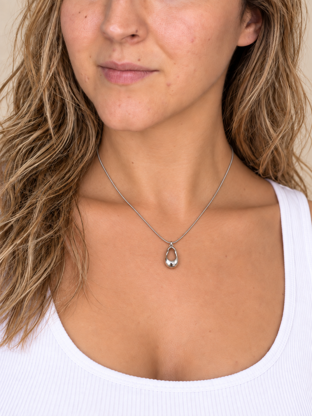 Silver Drop Necklace