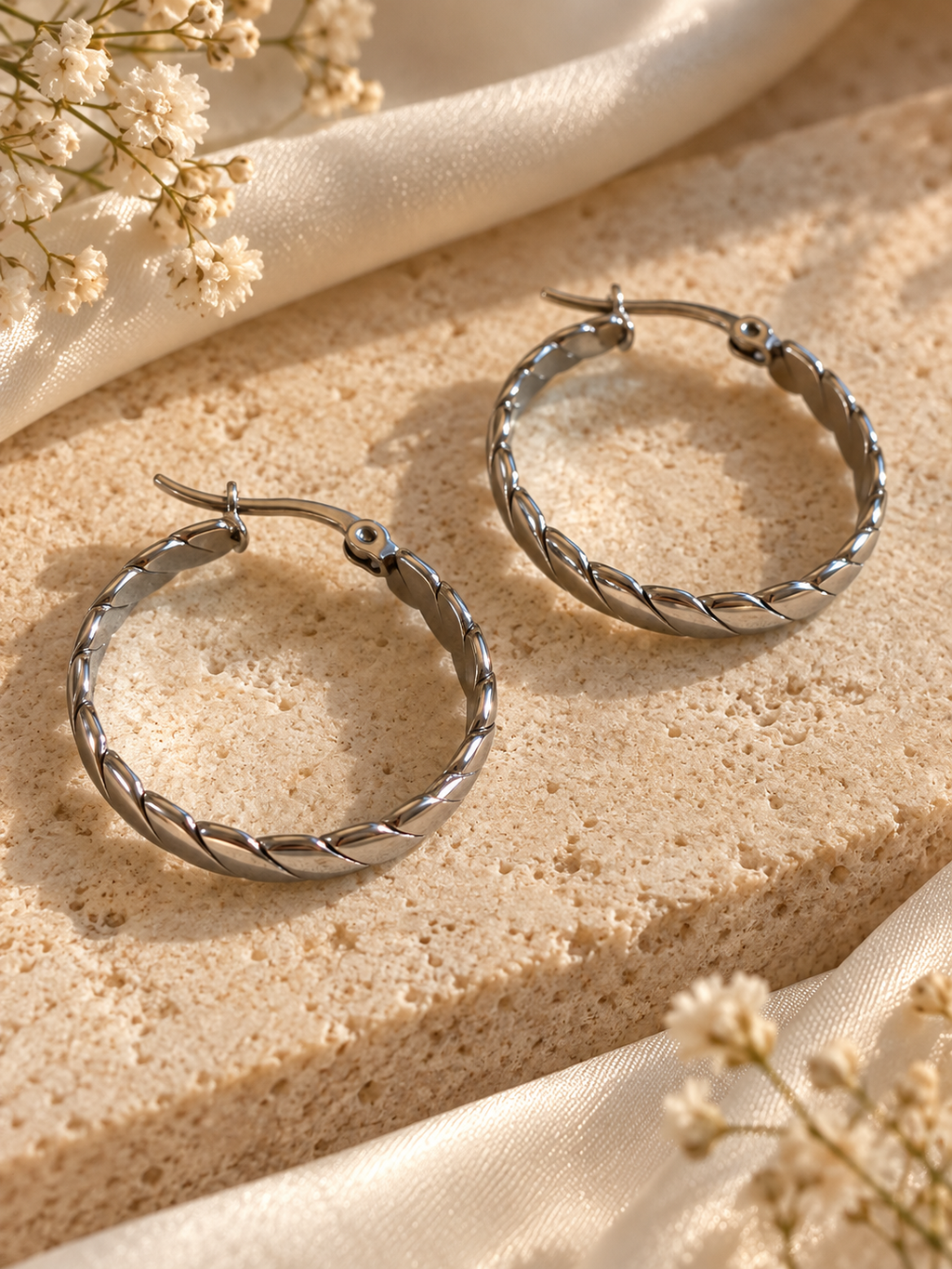 Ασημί Κρικάκια SILVER Twist