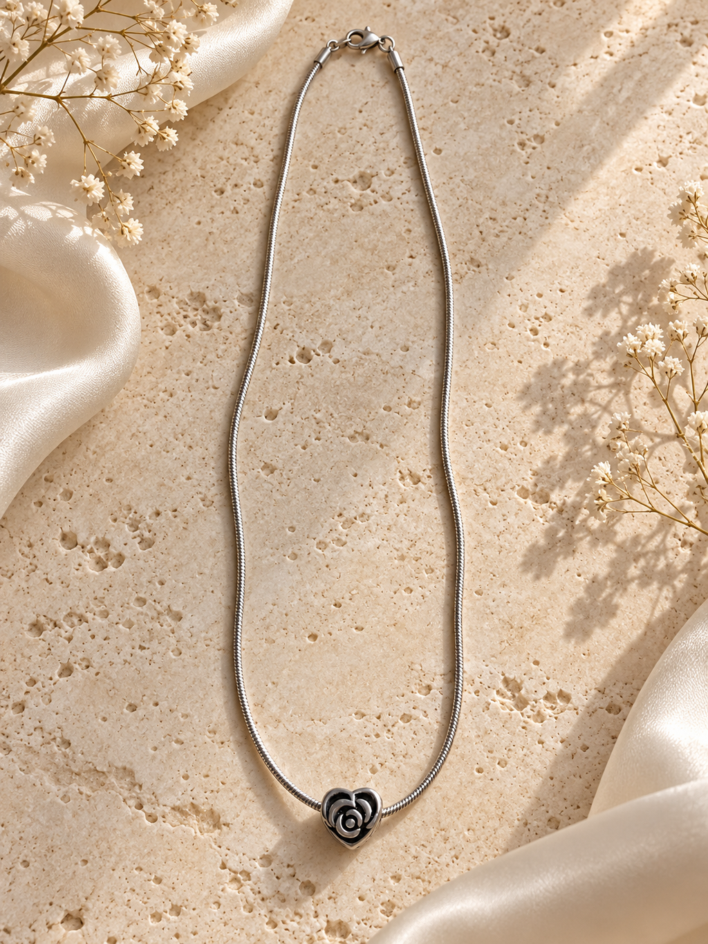 Rose Heart Necklace