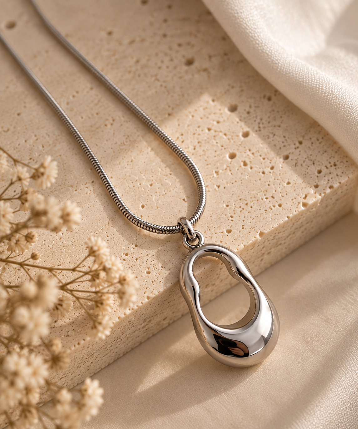 Silver Drop Necklace