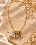 Χρυσό Κολιέ Crystal Charms